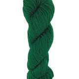 A green skein of Brown Sheep Prairie Spun DK yarn
