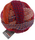A photo of a colorful ball of Schoppel Zauberball Starke 6 yarn