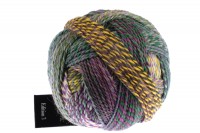 Schoppel-Wolle Edition 3 wool yarn color yellows, greens, and purples