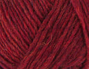 A close up photo of red Istex Lettlopi yarn