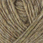 A close up photo of tan Istex Lettlopi yarn