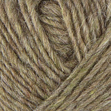 A close up photo of tan Istex Lettlopi yarn
