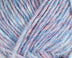 A close up photo of light blue Istex Lettlopi yarn