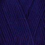 A dark blue sample of Plymouth Galway yarn