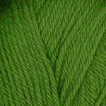 A green sample of Plymouth Galway yarn