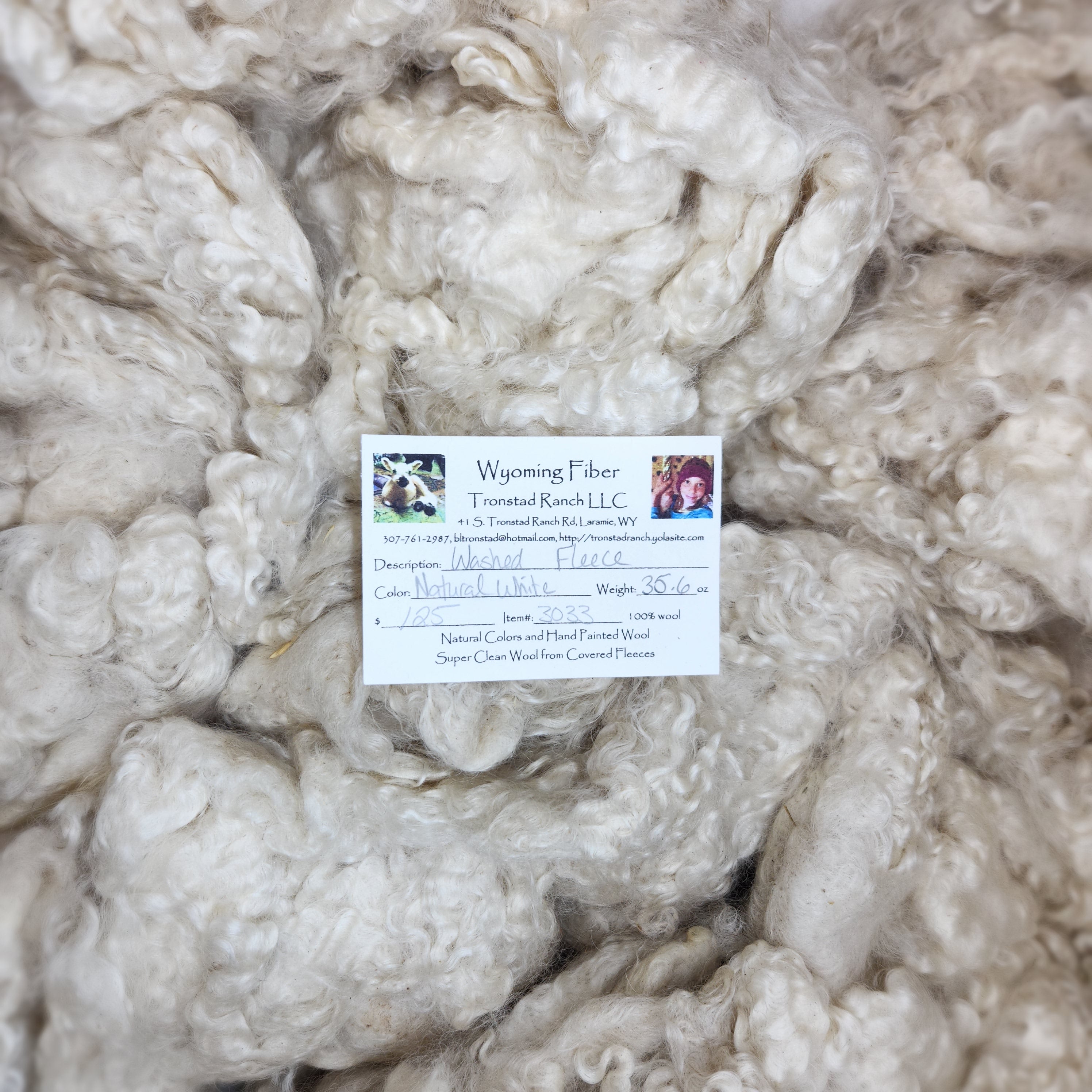 Tronstad Ranch Natural White Fleece from Cousin 35.6 oz