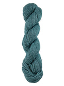 A teal skein of Mountain Meadow Wool Green River yarn