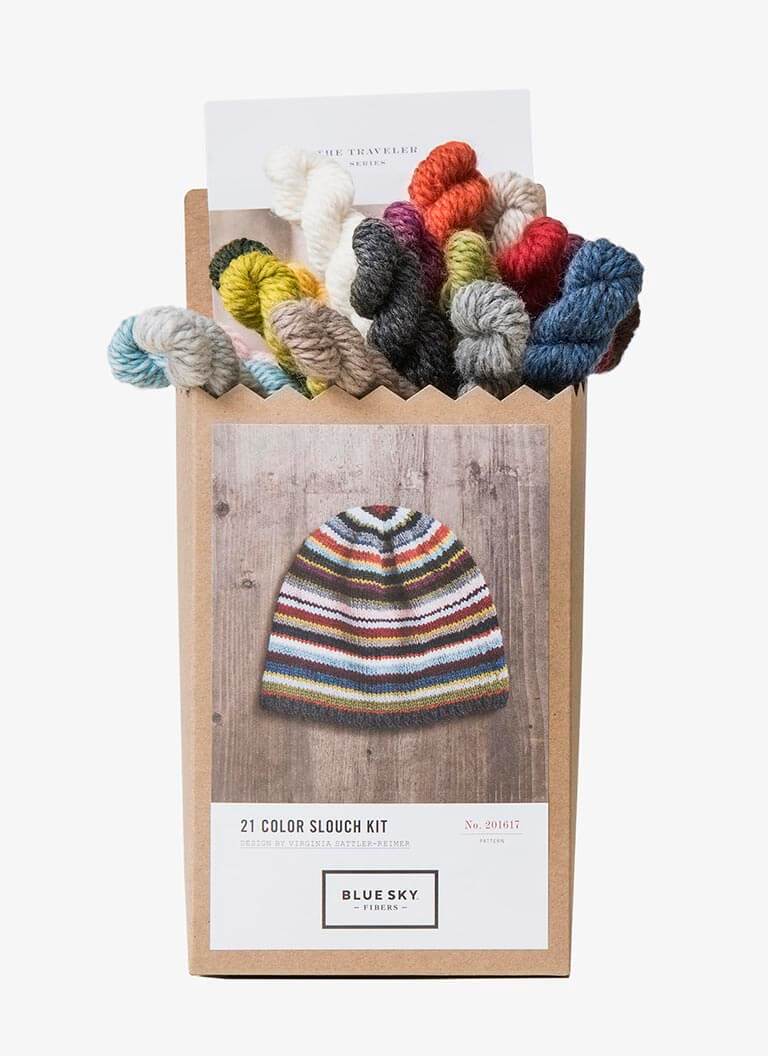 Photo of a Blue Sky Fiber Woolstok yarn Hat Kit