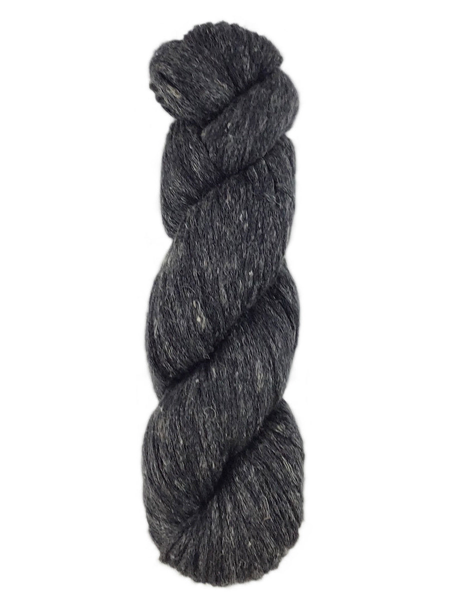 A black skein of Elsebeth Lavold Misty Wool yarn