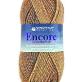 A yellow mix of Plymouth Encore Colorspun yarn