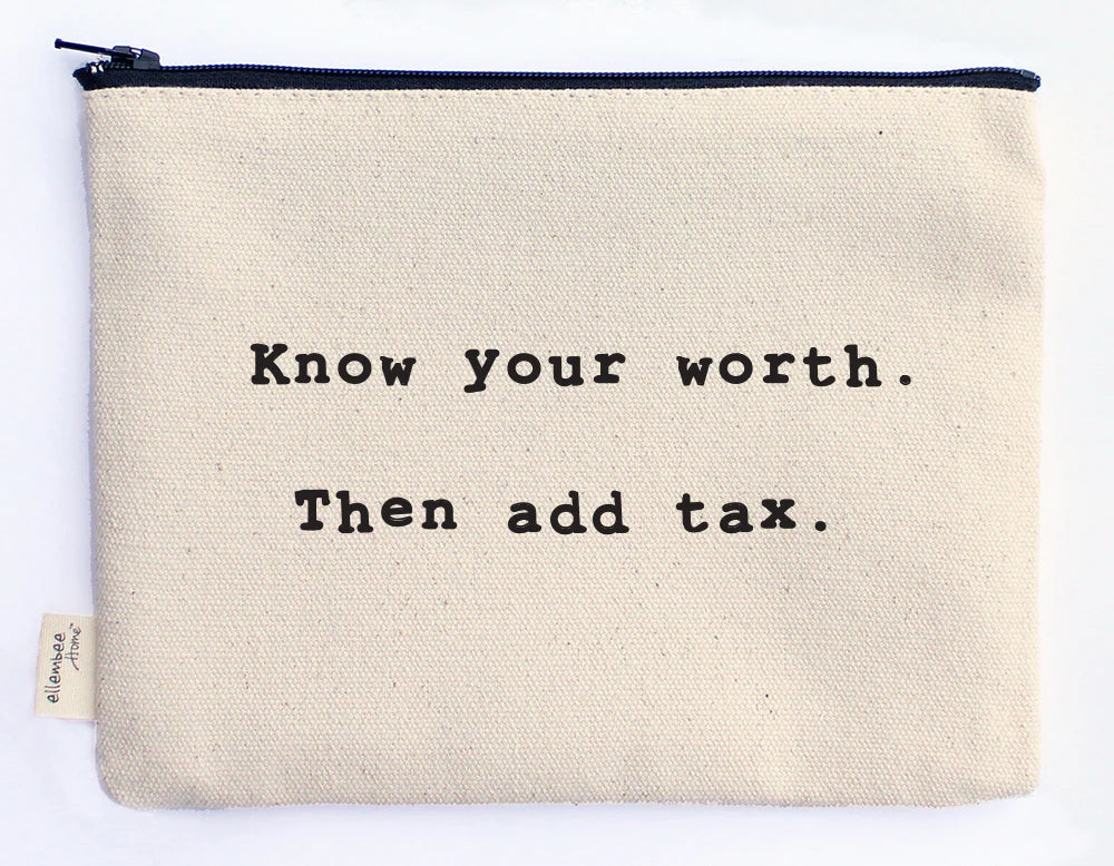 Ellembee Gift Sassy Zipper Pouch know your worth
