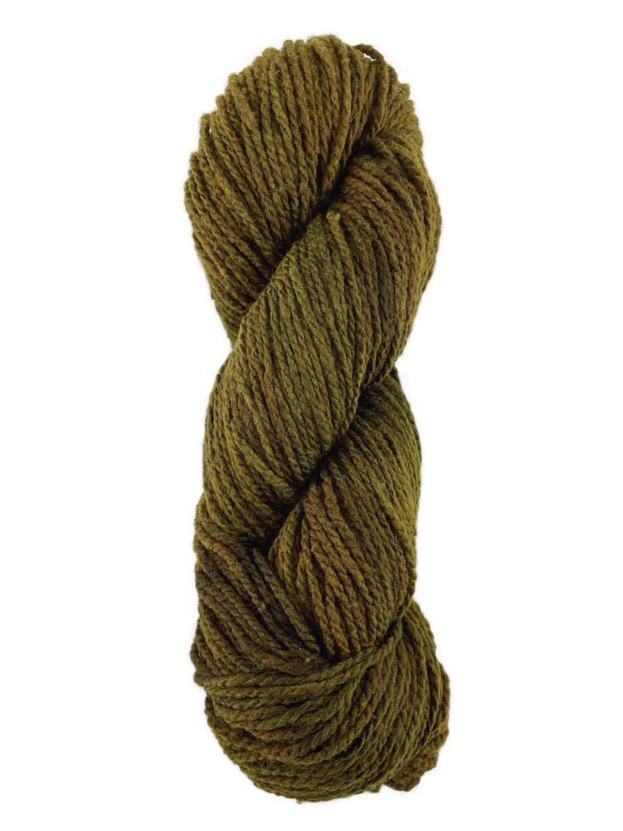 A brown skein of Mountain Meadow Wool Laramie yarn
