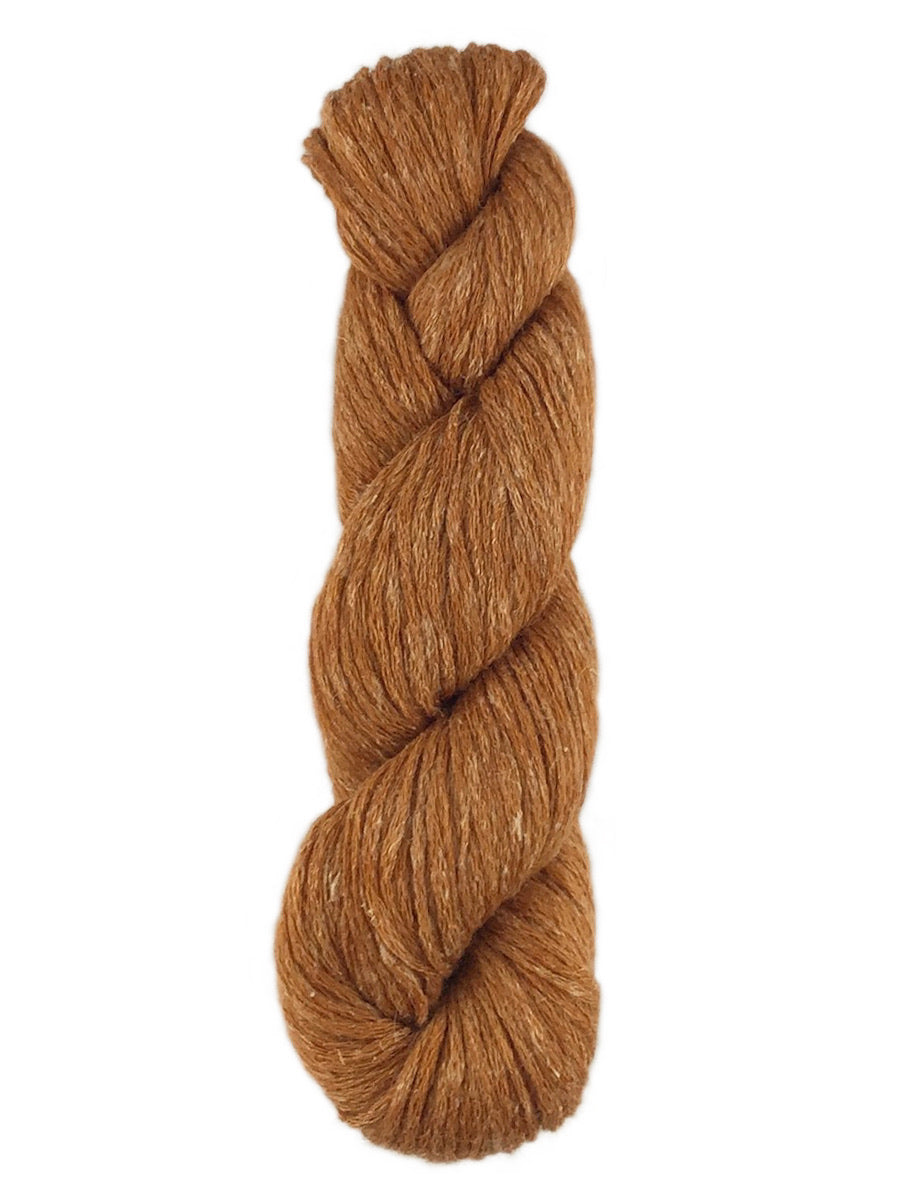 An orange skein of Elsebeth Lavold Misty Wool yarn