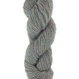 A gray skein of Brown Sheep Prairie Spun DK yarn