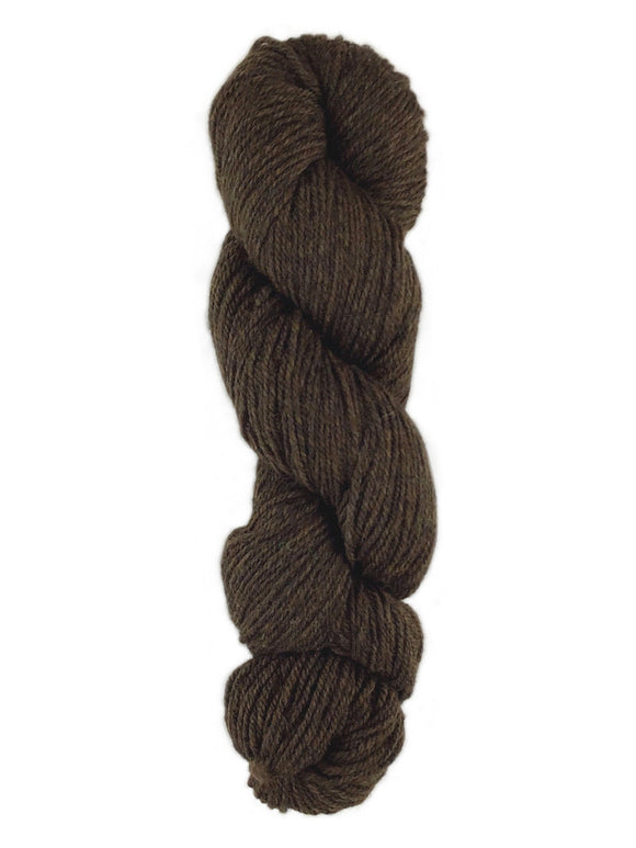 A brown skein of Brown Sheep Prairie Spun DK yarn