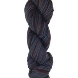 A hand painted skein of Brown Sheep Prairie Spun DK yarn