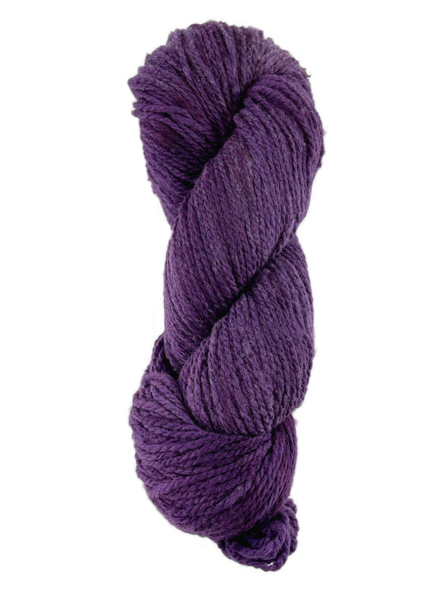 A purple skein of Mountain Meadow Wool Laramie yarn