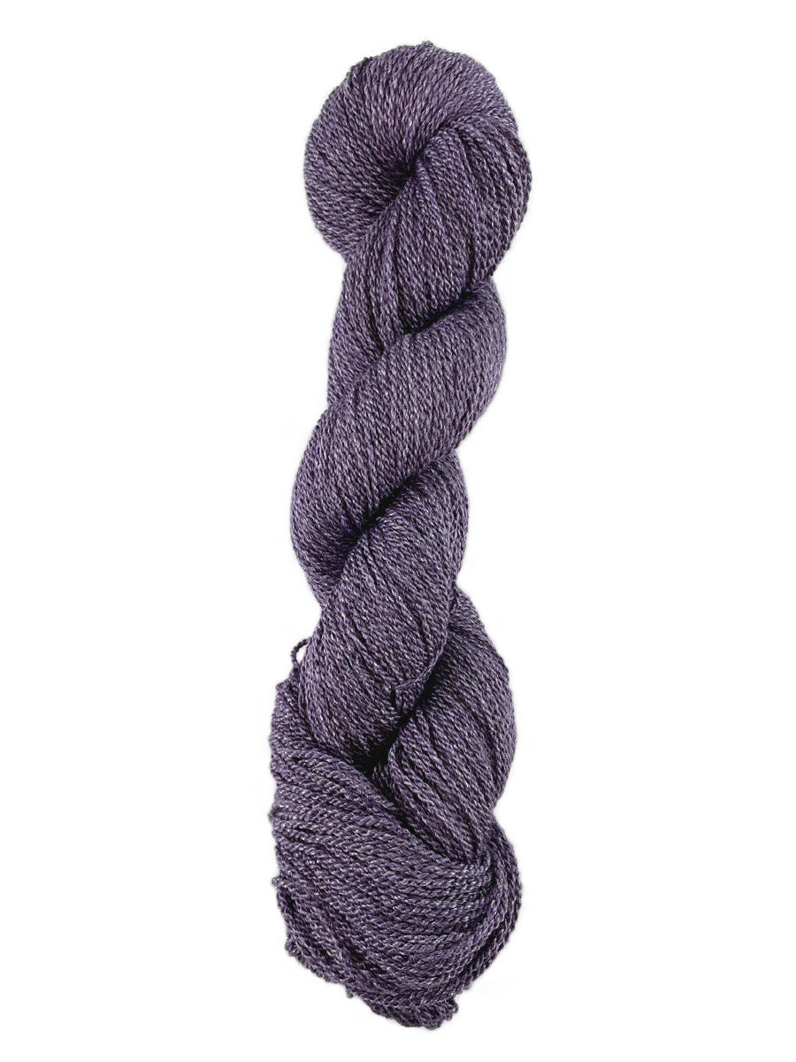A purple skein of Mountain Meadow Wool Green River yarn