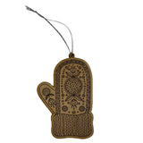A Needle Runs Through It- Wooden Ornament- Mitten