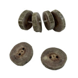 6 dime size antler buttons