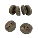 6 dime size antler buttons