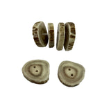 6 quarter size antler buttons
