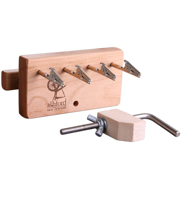 Ashford Fringe Twister and clamp