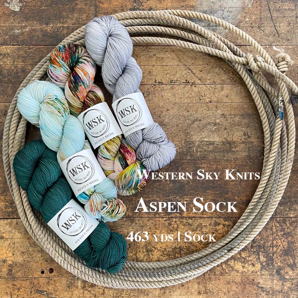 Western Sky Knits Aspen Sock Yarn