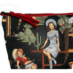 Atenti Black Western Themed Accessories Pouch