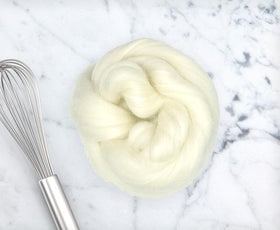 White BFL / Kid Mohair 70/30