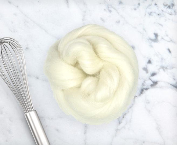 White BFL / Kid Mohair 70/30