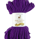 A purple skein of Plymouth Baby Alpaca Grande Yarn
