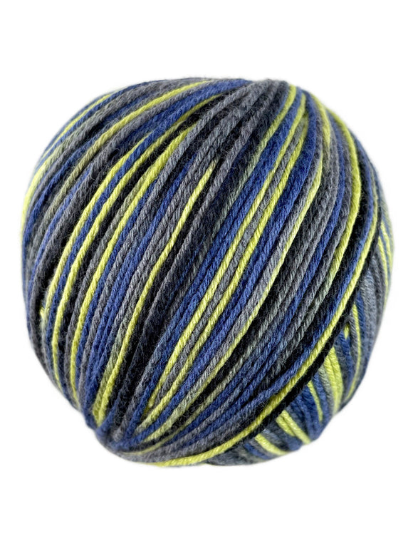 A colorful skein of Universal Bamboo Pop yarn