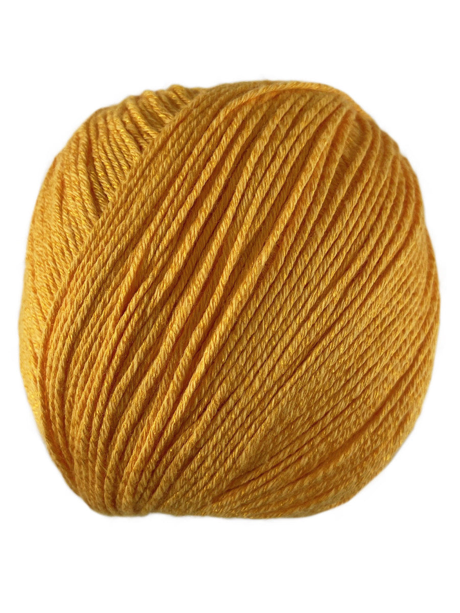 An orange skein of Universal Bamboo Pop yarn