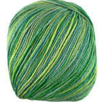 A colorful skein of Universal Bamboo Pop yarn