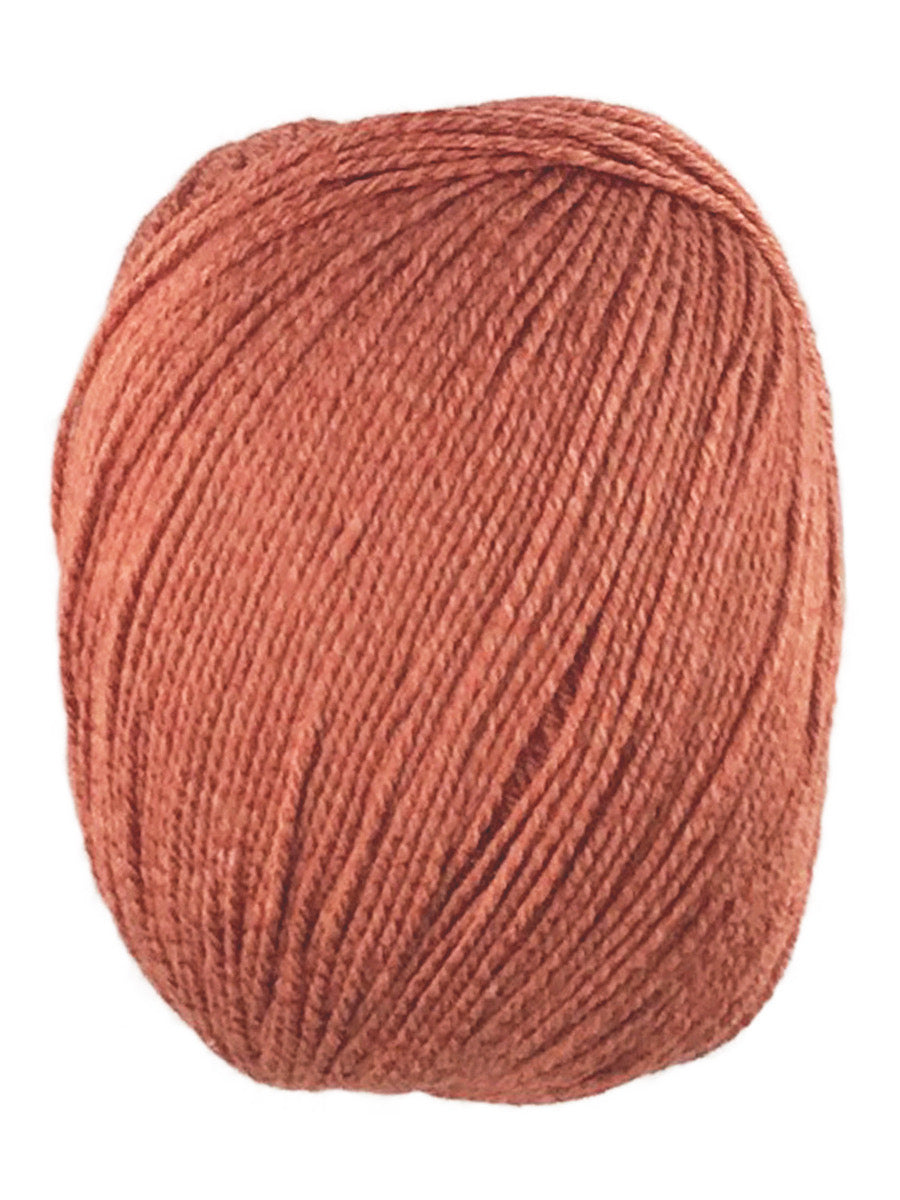 An orange skein of Universal Bamboo Pop yarn