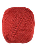A red skein of Universal Bamboo Pop yarn