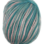 A colorful skein of Universal Bamboo Pop yarn