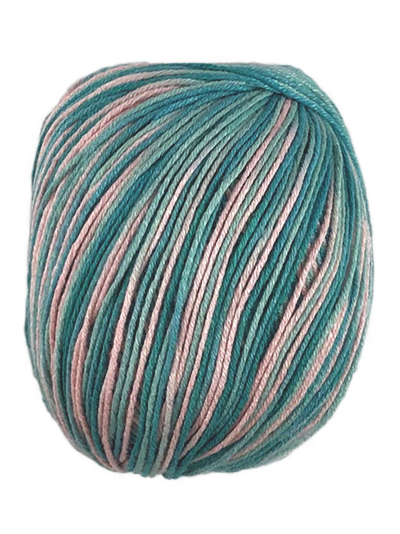 A colorful skein of Universal Bamboo Pop yarn