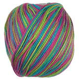 A colorful skein of Universal Bamboo Pop yarn