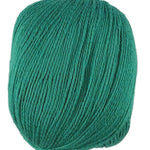 A green skein of Universal Bamboo Pop yarn