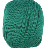 A green skein of Universal Bamboo Pop yarn