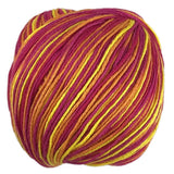 A colorful skein of Universal Bamboo Pop yarn