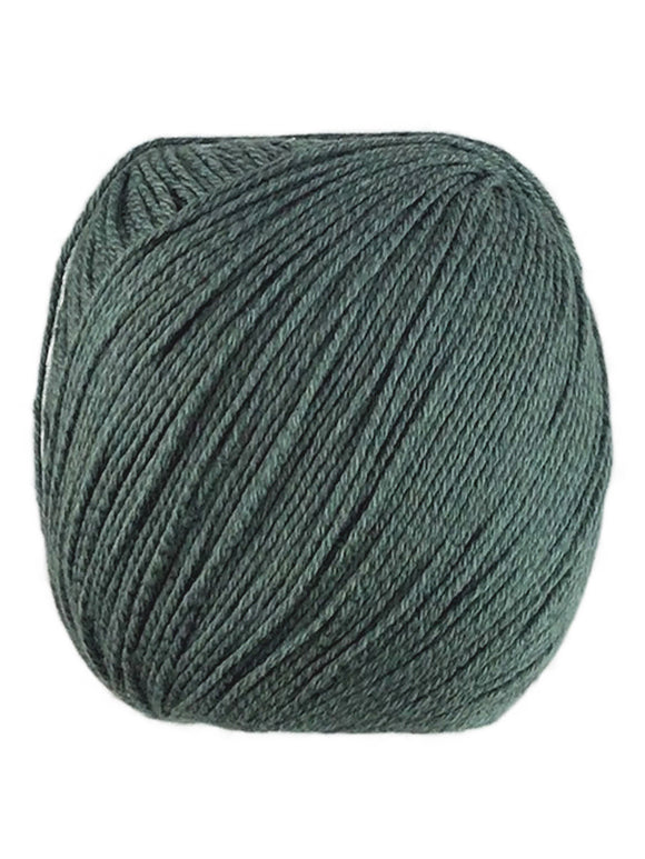 A green skein of Universal Bamboo Pop yarn