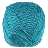 A blue skein of Universal Bamboo Pop yarn