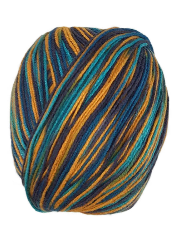 A colorful skein of Universal Bamboo Pop yarn