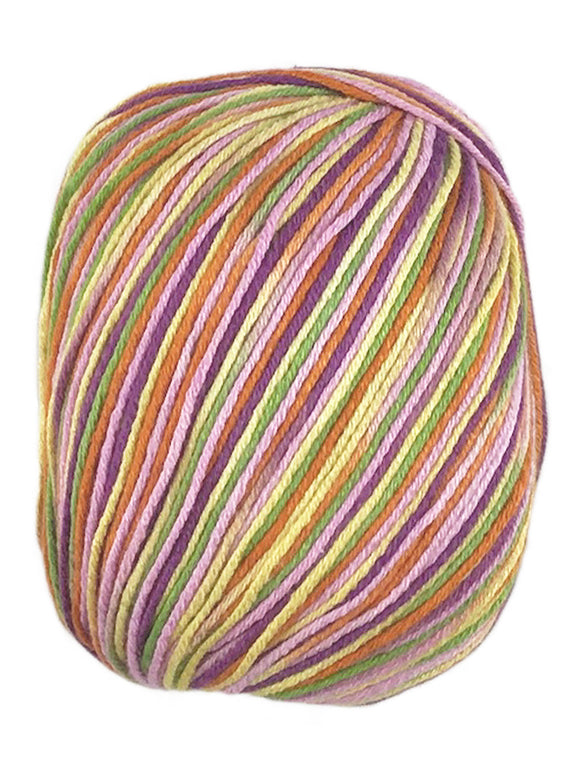 A colorful skein of Universal Bamboo Pop yarn