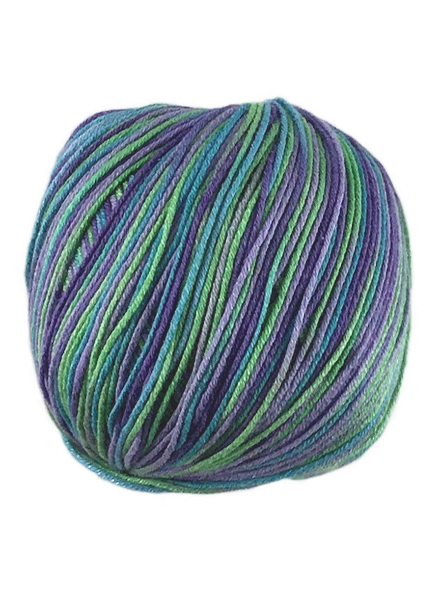 A colorful skein of Universal Bamboo Pop yarn