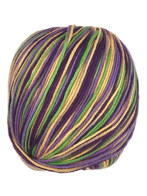 A colorful skein of Universal Bamboo Pop yarn