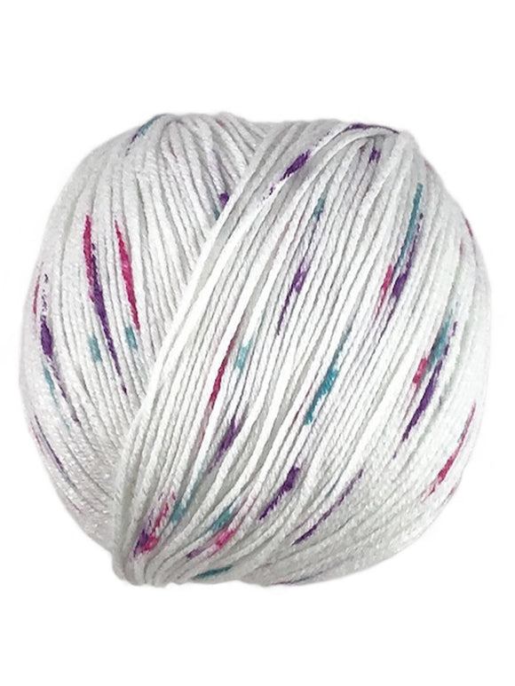 A colorful skein of Universal Bamboo Pop yarn